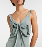 Acne Studios Bow-detail silk midi dress