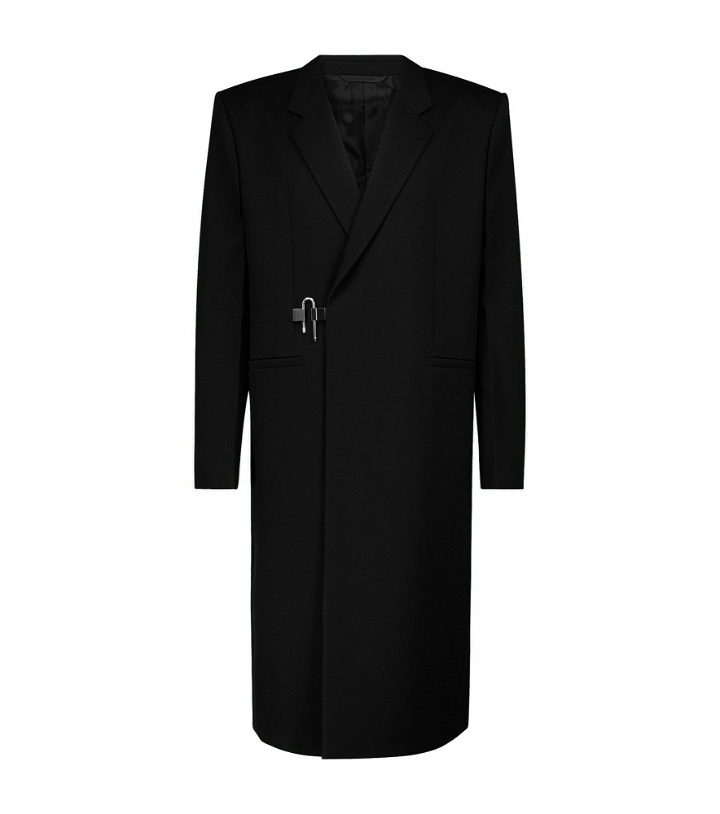 Photo: Givenchy - Textured wool coat with padlock