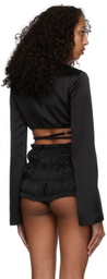 Anna October Black Iris Wrap Top