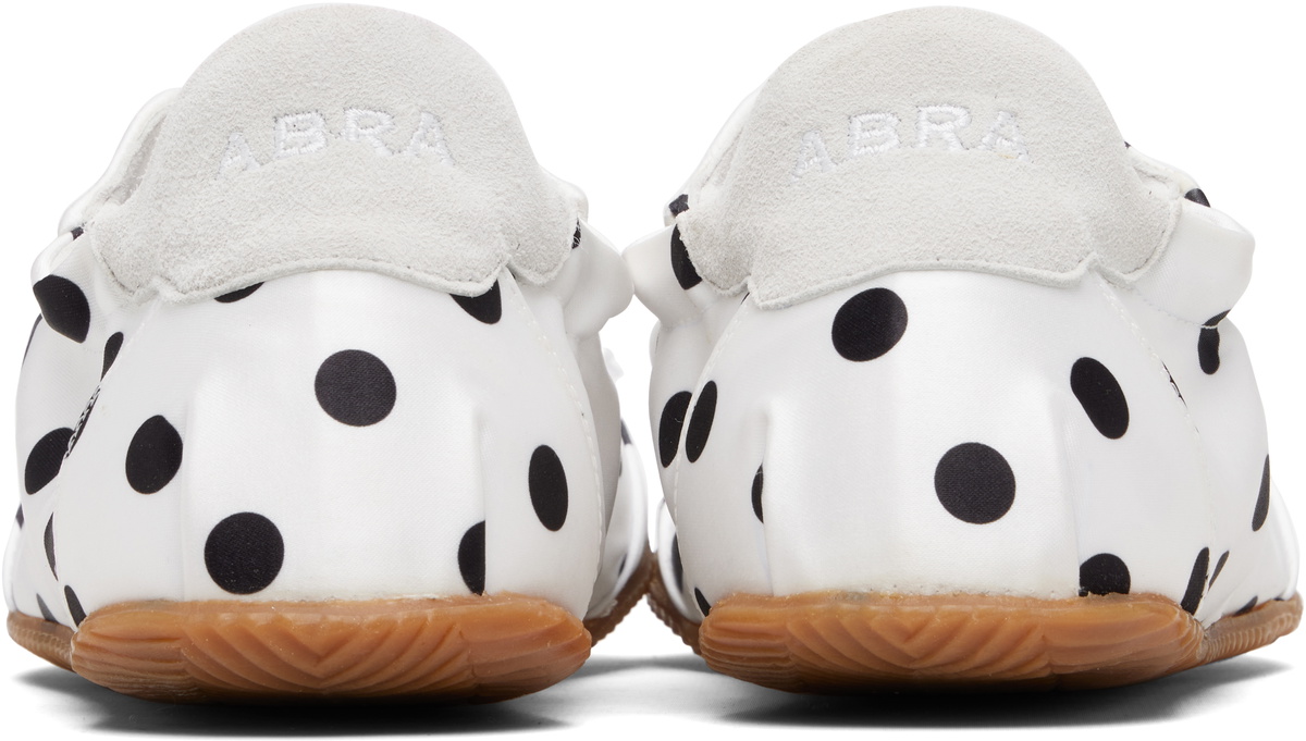 ABRA White & Black Dots Ballerina Sneakers