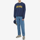 Sporty & Rich Men's Wellness Ivy Crew Sweat in Navy/Gold