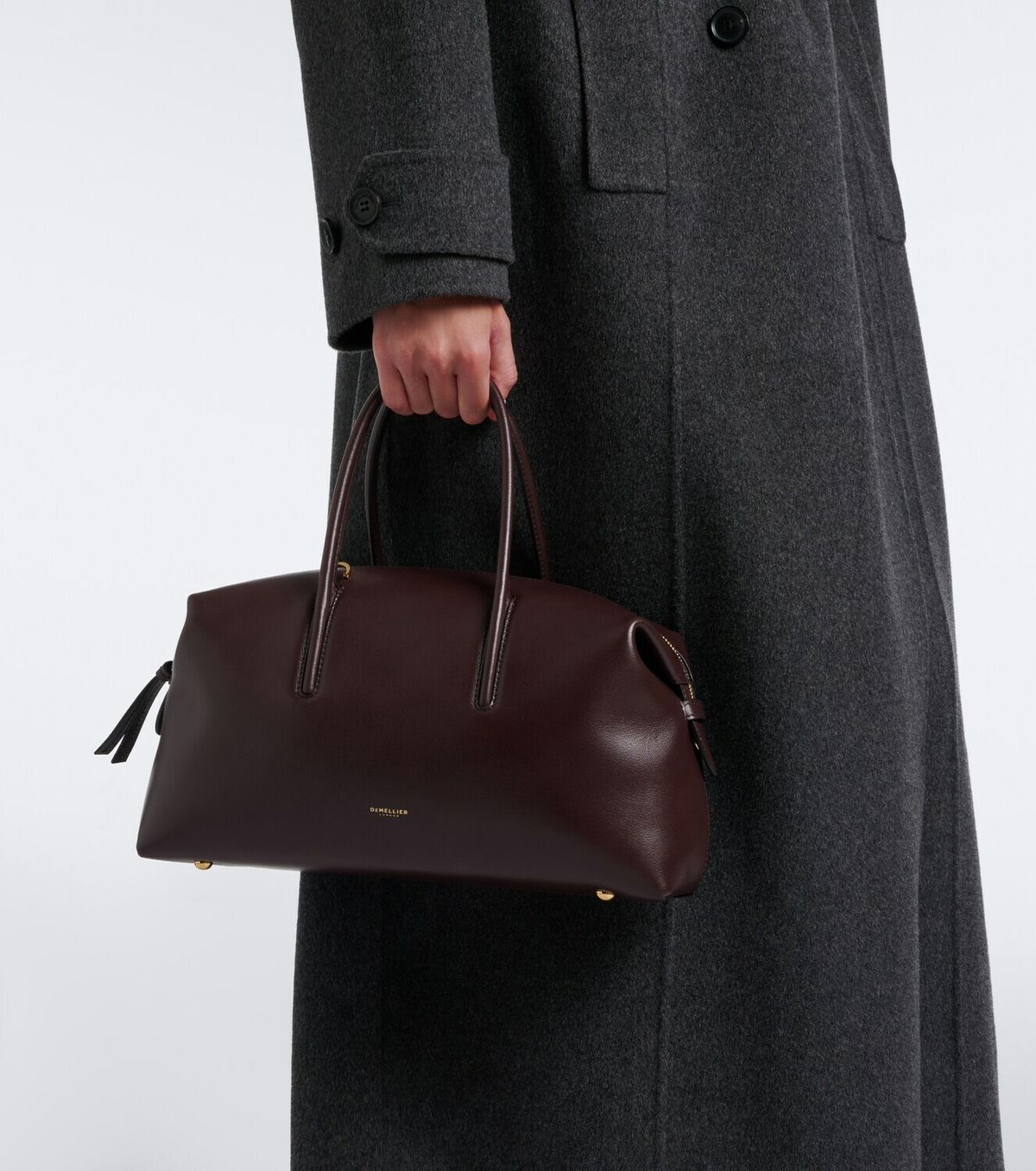 DeMellier Stockholm Midi leather top-handle bag