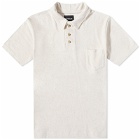 Howlin by Morrison Men's Howlin' Mr Fantasy Towelling Polo Shirt in White Sand