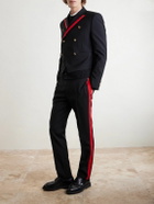McQueen - Slim-Fit Straight-Leg Pleated Wool Trousers - Black