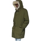 Yves Salomon - Army Green Cotton Parka Coat