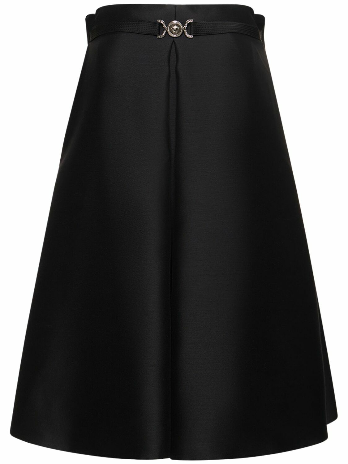 Versace Women's Wool Blend Straight Mini Dress Black