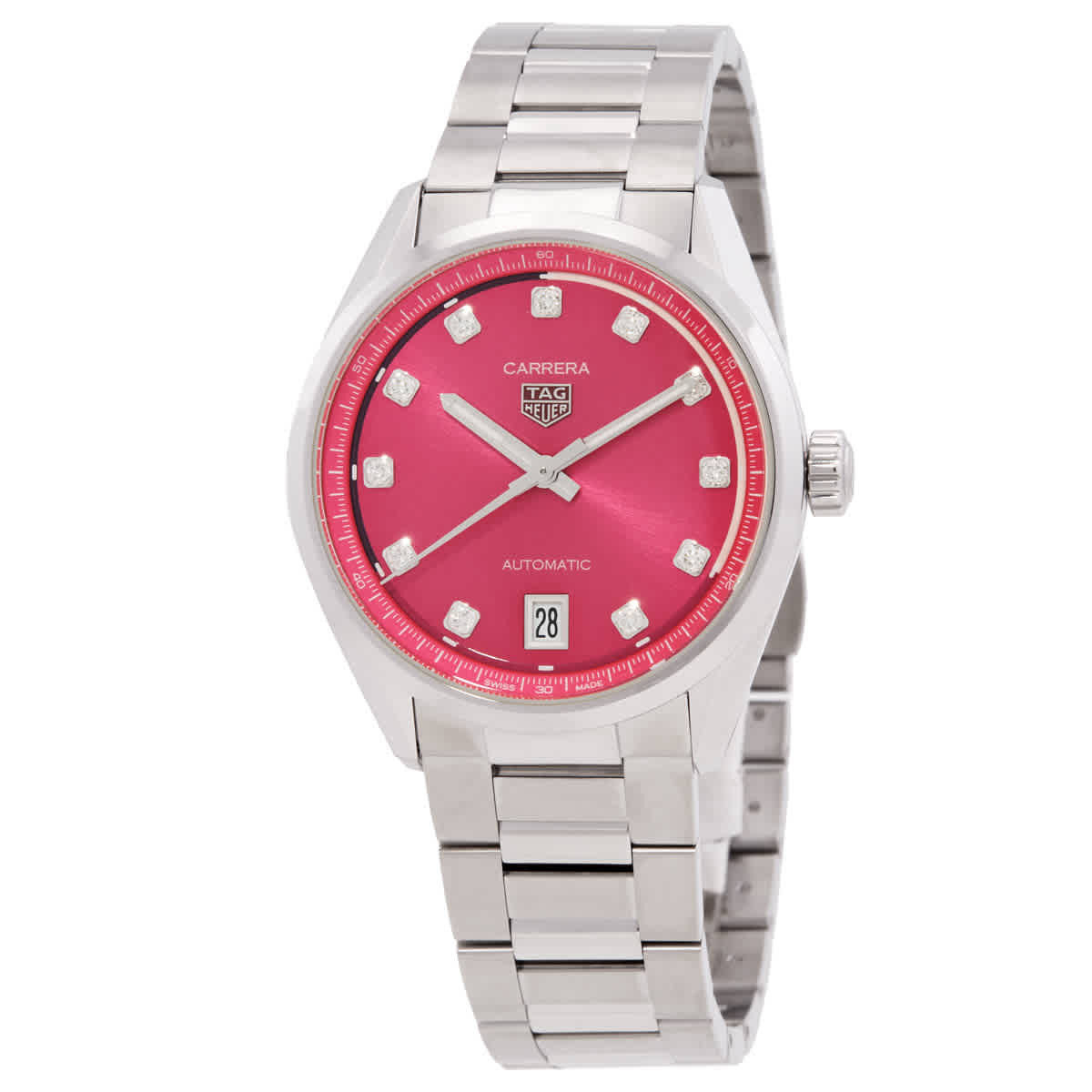 Tag Heuer Carrera Date Automatic Diamond Ladies Watch WBN2318.BA0001