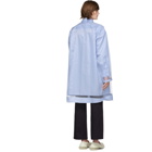 Maison Margiela Blue Oversized Organza Shirt