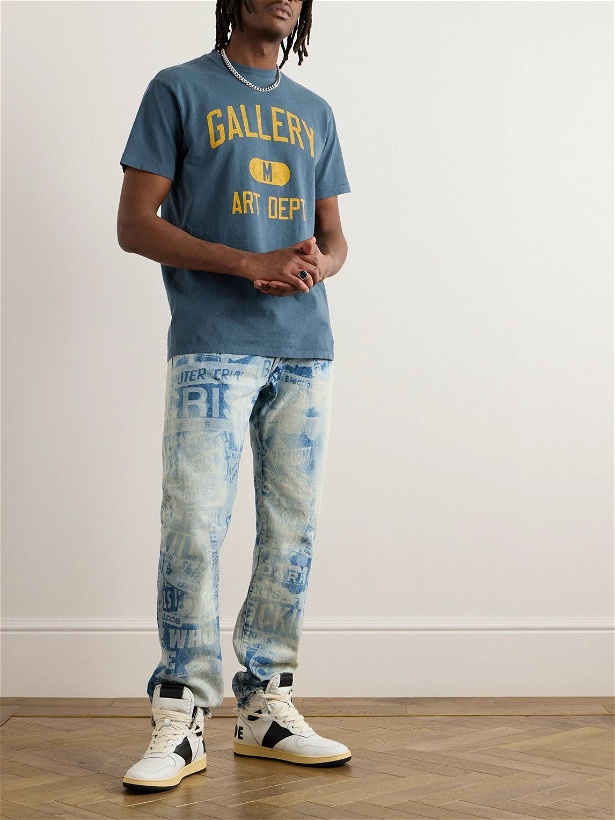 Photo: Gallery Dept. - Art Dept Logo-Print Cotton-Jersey T-Shirt - Blue