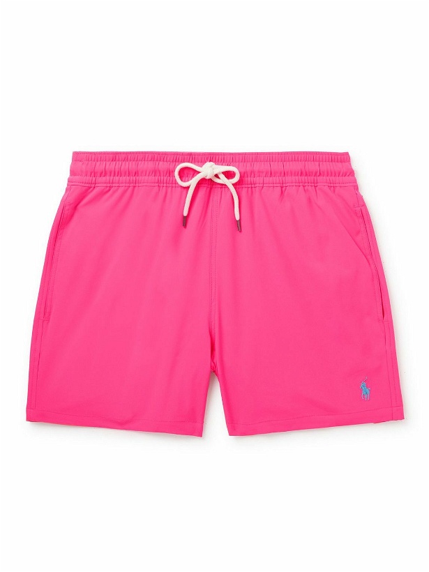 Photo: Polo Ralph Lauren - Traveler Straight-Leg Mid-Length Swim Shorts - Pink