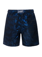 MC2 Saint Barth Man Ripstop Fabric Swim Shorts Harbour The Riviera With Palm Jacquard
