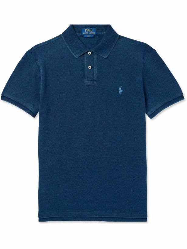 Photo: Polo Ralph Lauren - Logo-Embroidered Cotton-Piqué Polo Shirt - Blue