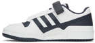 adidas Originals White & Navy Forum Low Sneakers