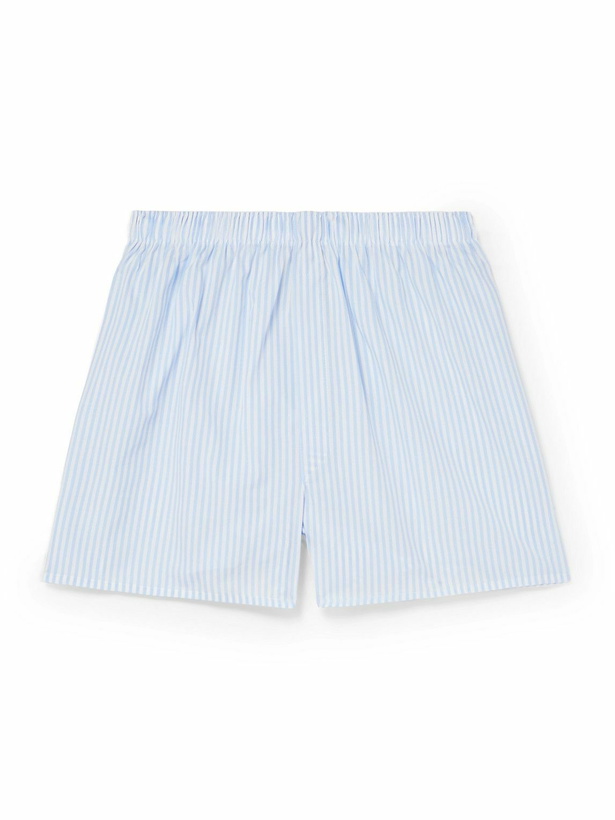Photo: Sunspel - Striped Cotton Boxer Shorts - Blue