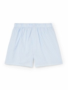 Sunspel - Striped Cotton Boxer Shorts - Blue