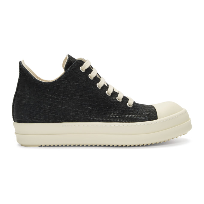 Photo: Rick Owens Drkshdw Black Denim Low Sneakers