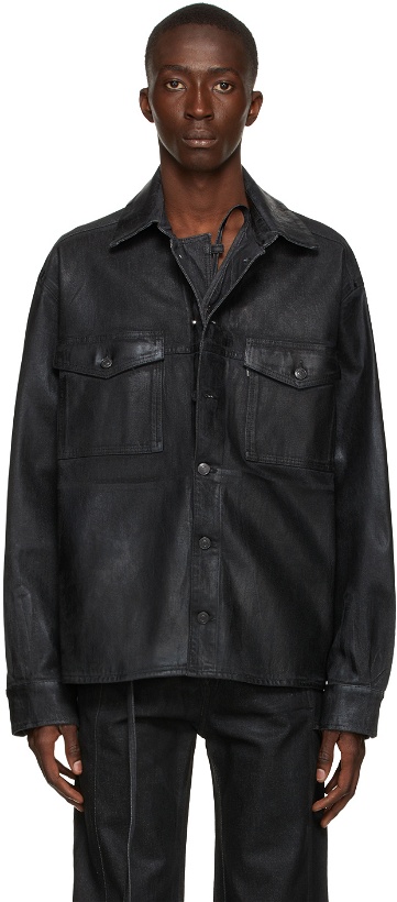 Photo: Ottolinger Black Denim Oversized Shirt Jacket
