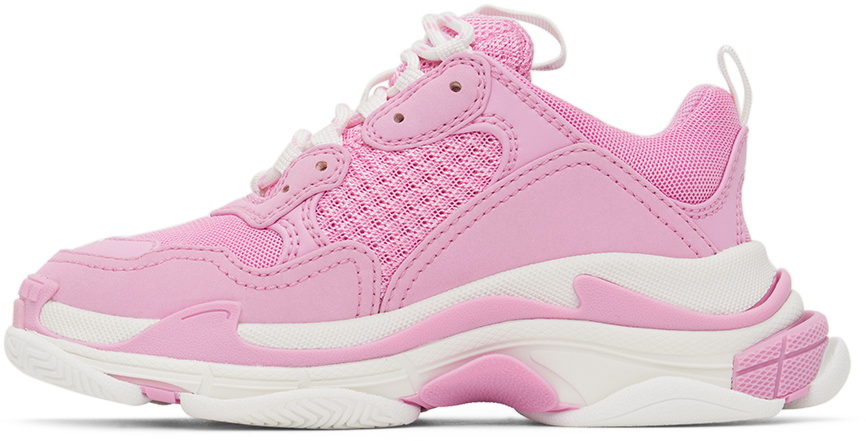 Balenciaga Kids Kids Pink & White Triple S Sneakers