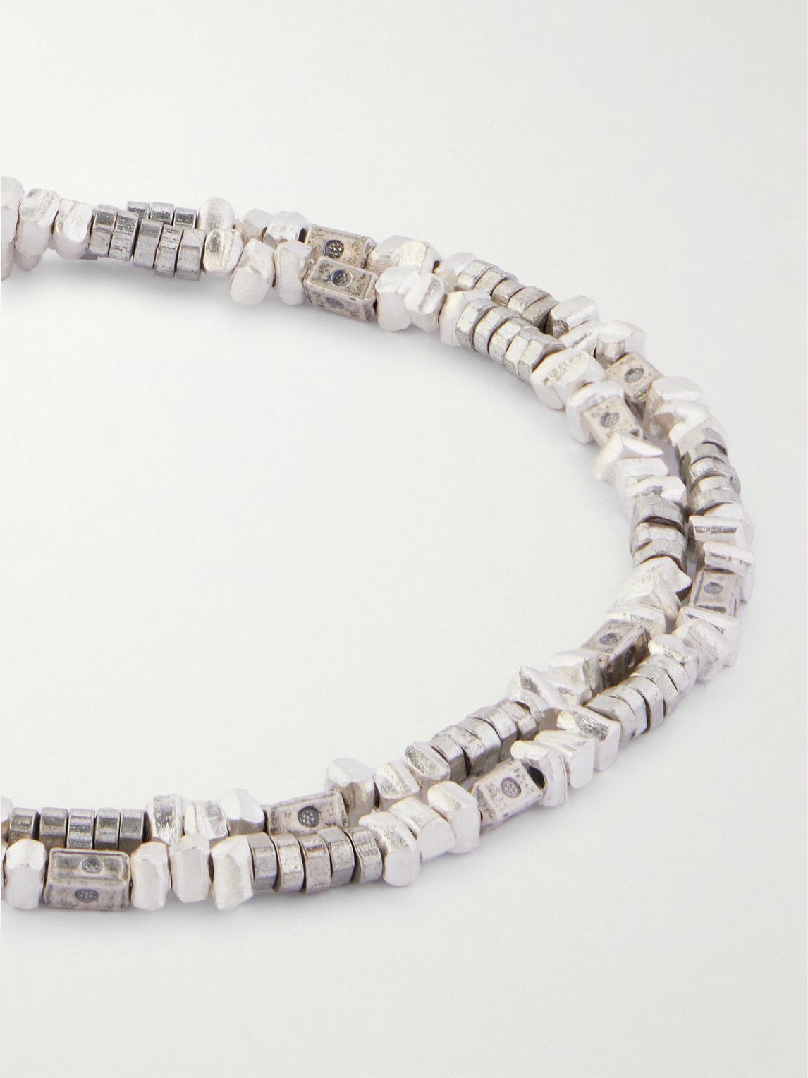 Peyote Bird - Shoreline Porteno Sterling Silver Beaded Wrap Bracelet