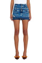 Diesel Denim mini skort with double waist - Shorts Womens in Blue