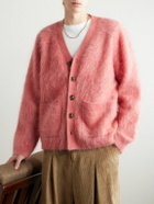 Séfr - Kaito Ribbed Brushed Mohair-Blend Cardigan - Pink