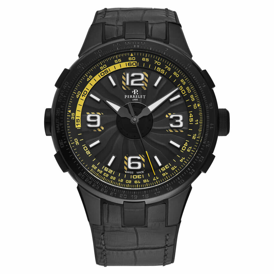 Perrelet Turbine Pilot Automatic Black Dial Mens Watch A1095/4