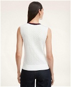 Brooks Brothers Women's Supima Cotton Tennis Shell Sweater | White