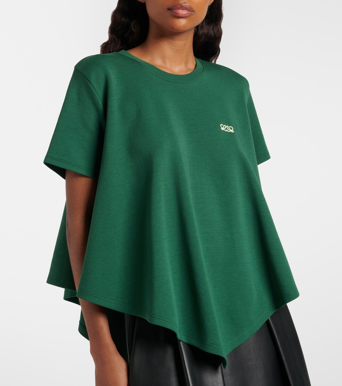 Loewe Asymmetric cotton-blend top