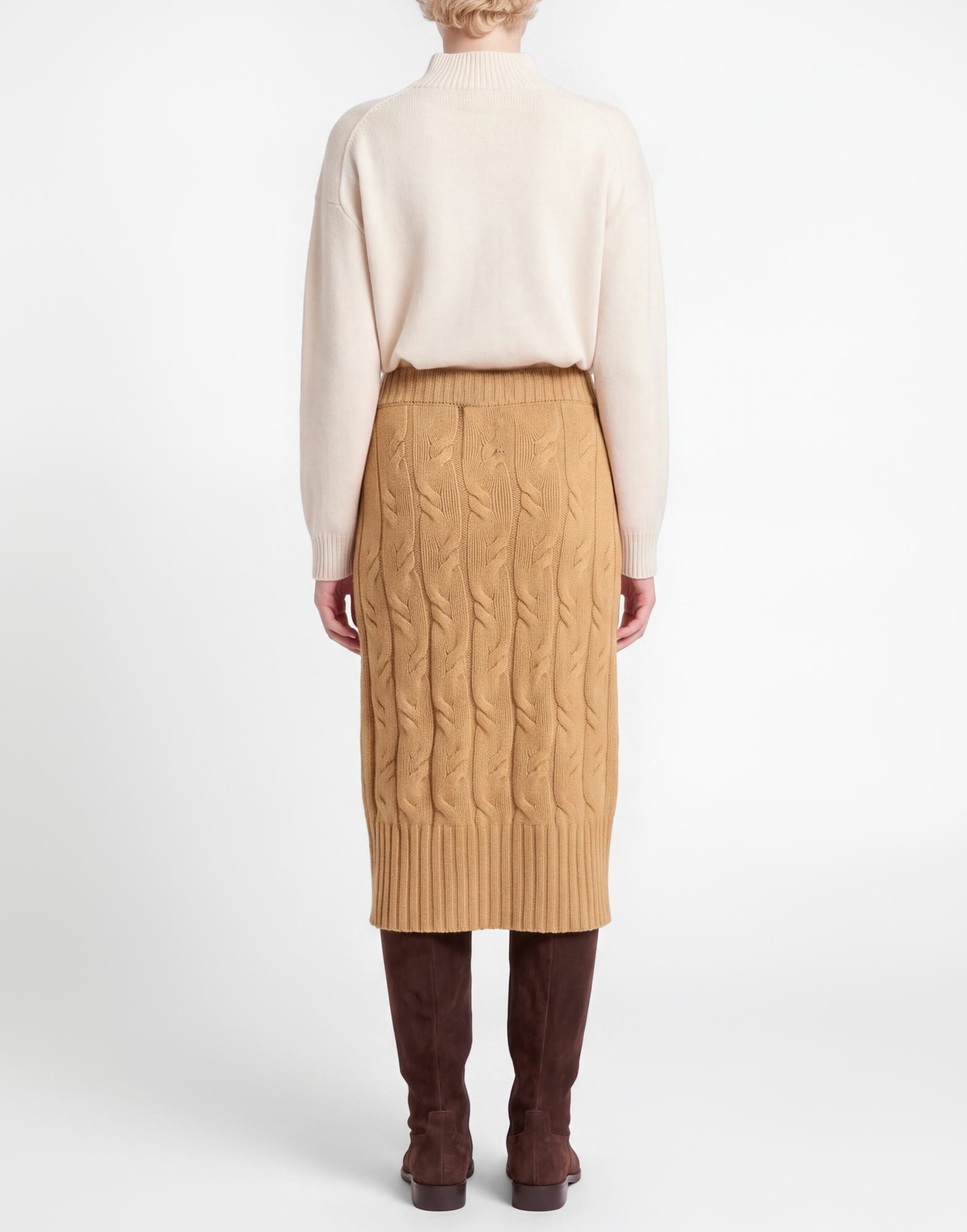 Drumohr Womens Midi skirt in Camel