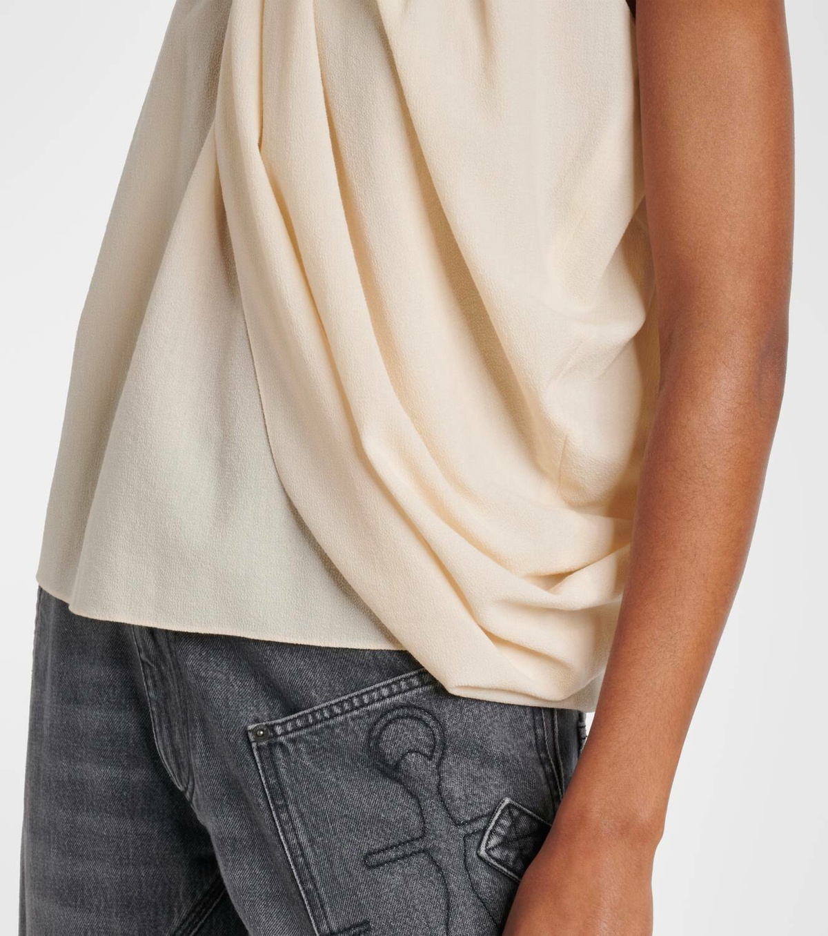 JW Anderson Draped wool-blend top