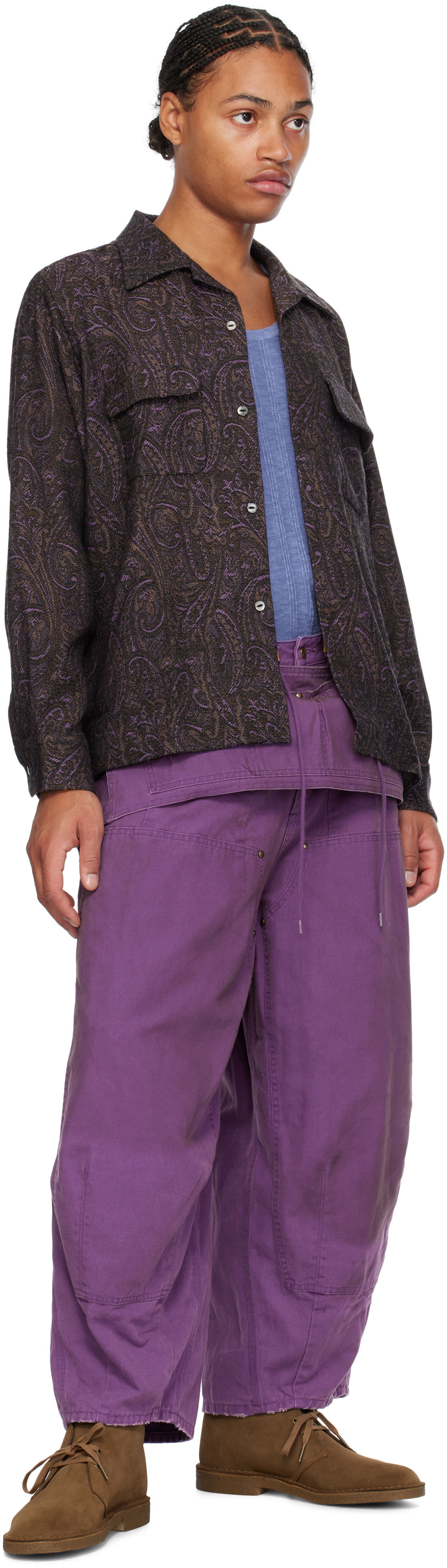 NEEDLES Purple Classic Shirt Needles 