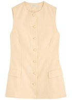 Faithfull The Brand Jane Linen Waistcoat Yellow