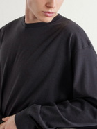 A.PRESSE - Cotton and Cashmere-Blend T-Shirt - Gray