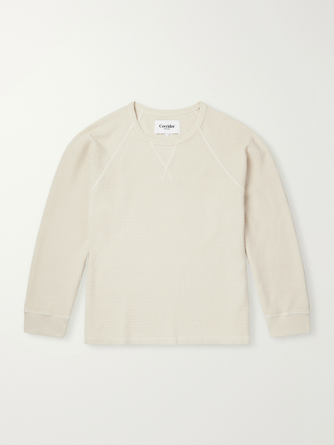 Corridor - Thermal Waffle-Knit Cotton T-Shirt - Neutrals