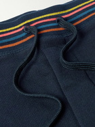 Paul Smith - Logo-Appliquèd Striped Cotton-Jersey Shorts - Blue