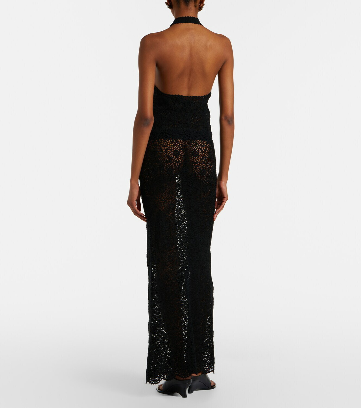Nili Lotan Nika crochet cotton maxi skirt