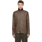 Lemaire Brown Zippered Shirt