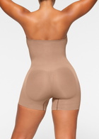 Skims Seamless Sculpt Strapless Shortie Body Light Brown