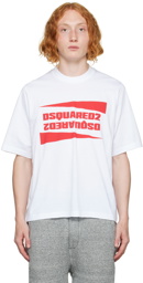 Dsquared2 White Reverse Football T-Shirt