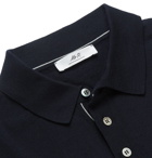 Mr P. - Slim-Fit Merino Wool Polo Shirt - Blue