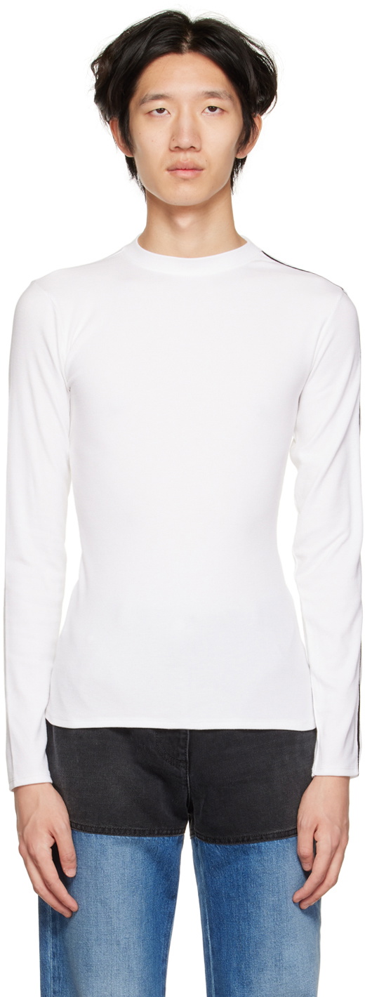 Peter Do Ribbed Long-sleeve T-shirt In White