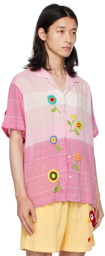 HARAGO Pink Appliqué Shirt