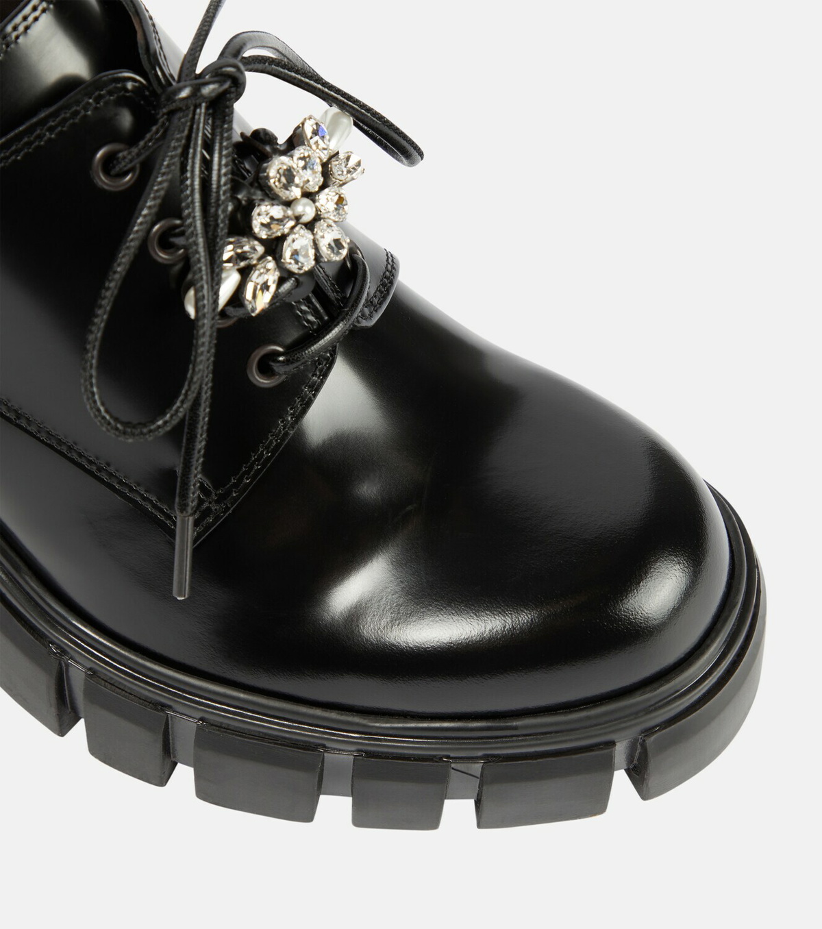 Simone Rocha Embellished leather Derby pumps Simone Rocha