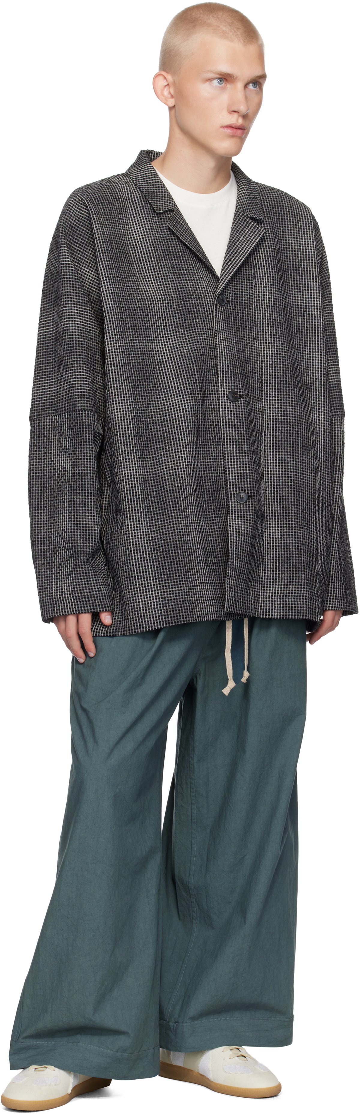 Jan-Jan Van Essche Blue O-Project Easy Wide Sweatpants