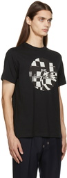 PS by Paul Smith Black Chequered Graphic T-Shirt