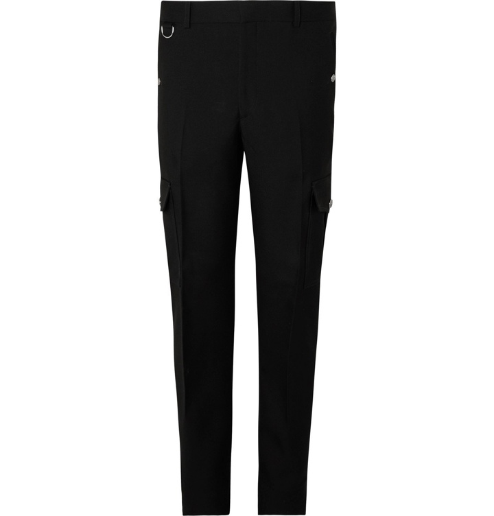 Photo: ALEXANDER MCQUEEN - Tapered Wool-Serge Cargo Trousers - Black