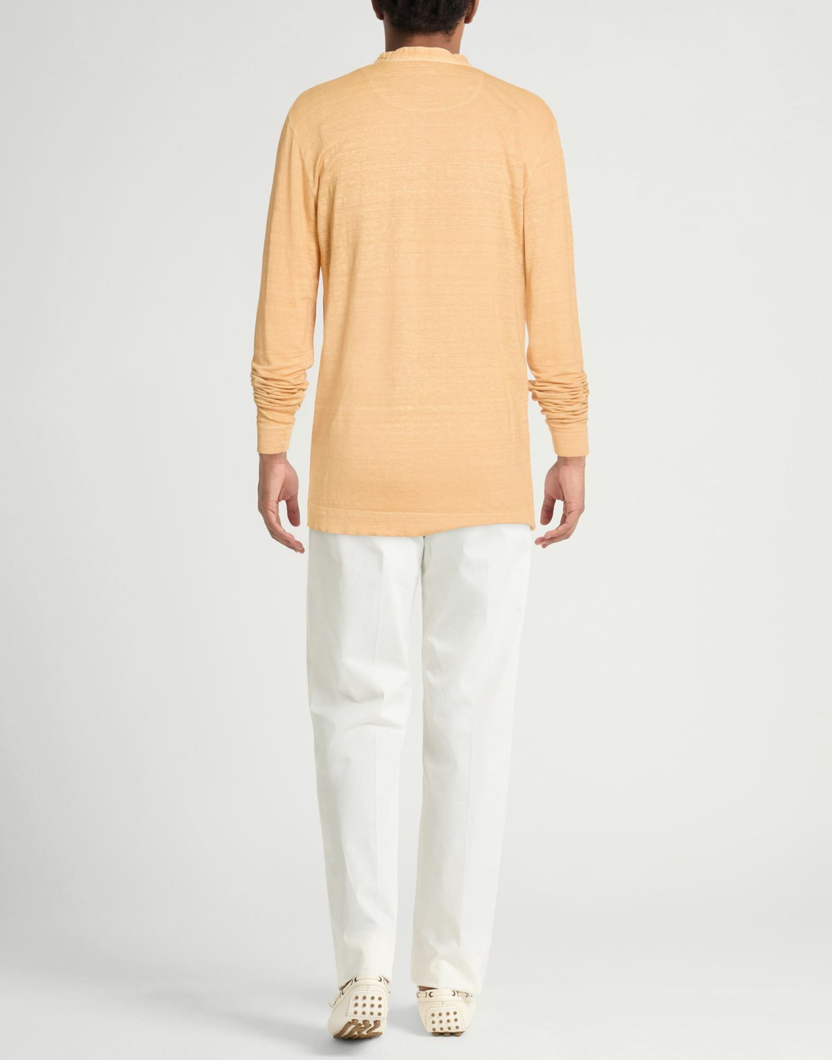120% Lino Mens T-shirt Apricot