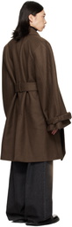EGONlab Brown Long Raglan Coat