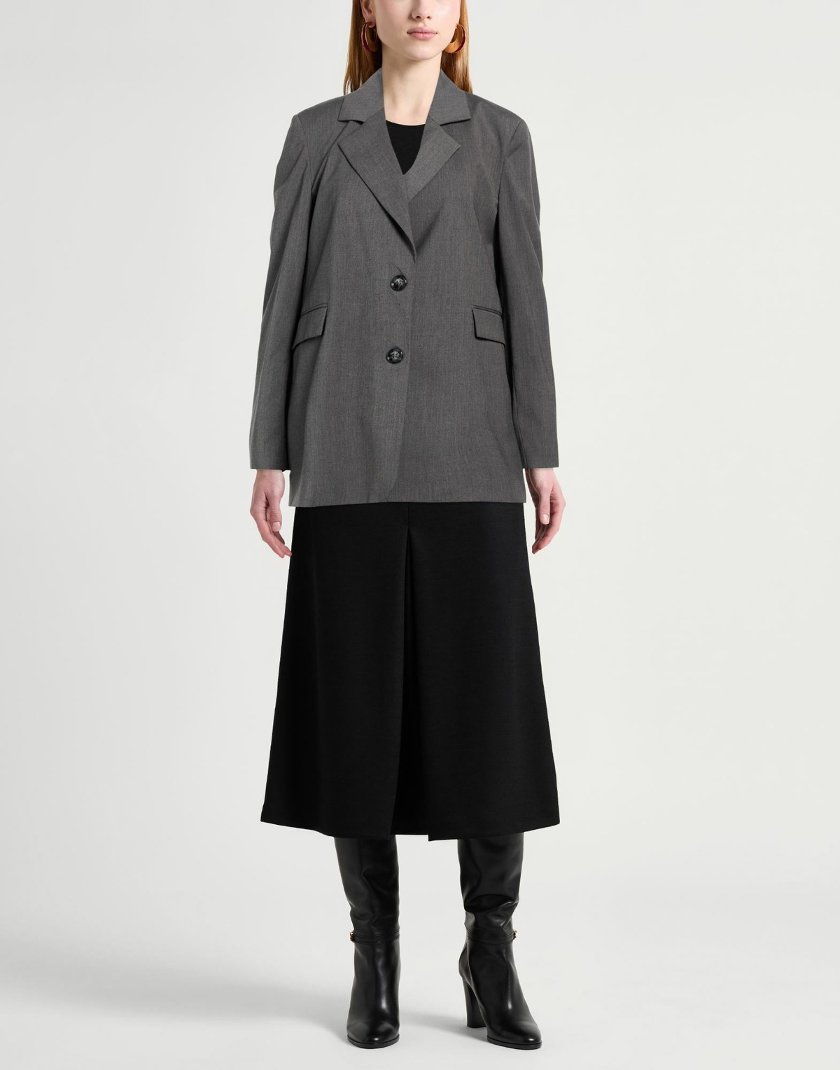 Manila Grace Womens Blazer in Grey