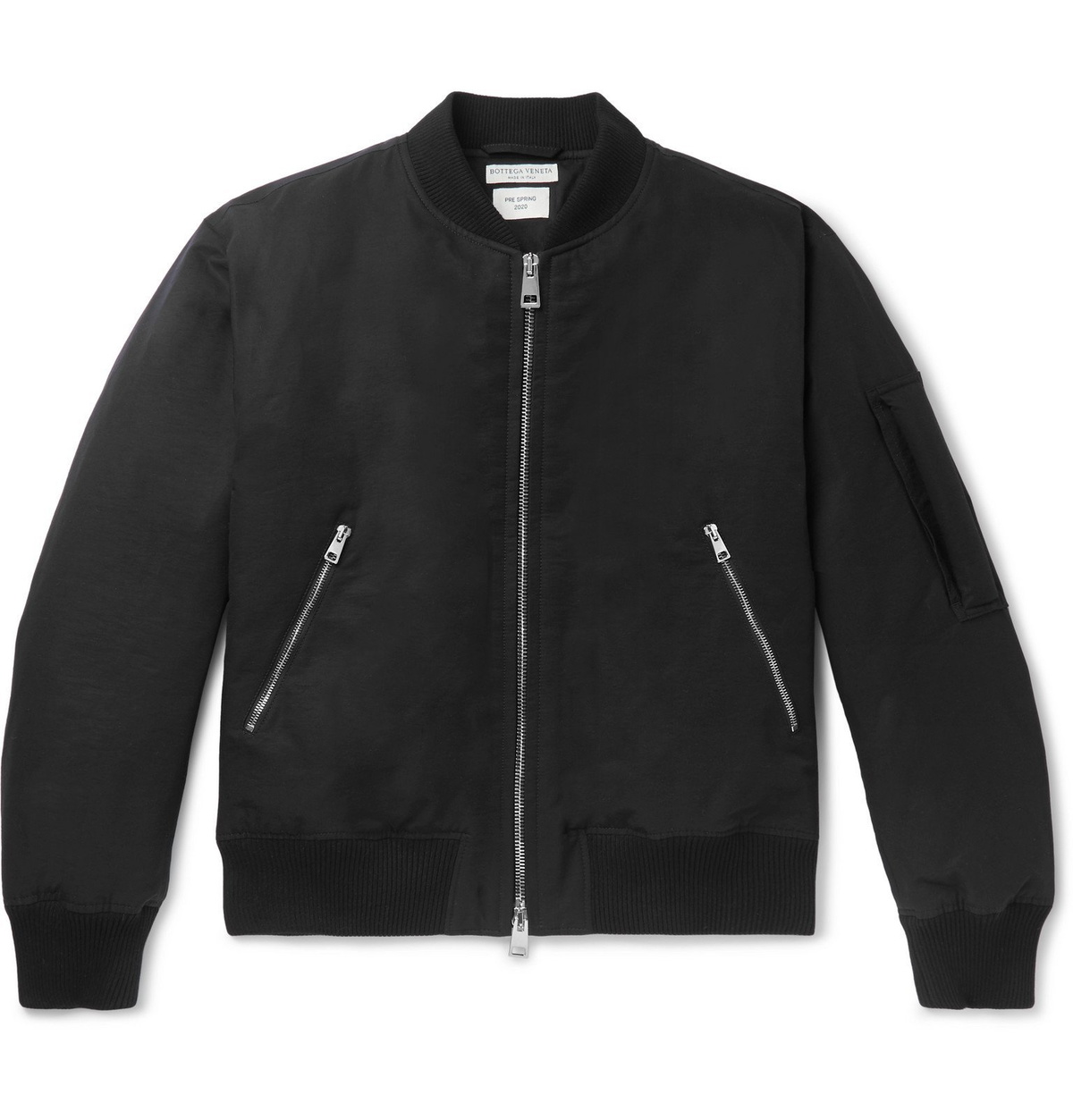Bottega Veneta - Padded Cotton-Blend Twill Bomber Jacket - Black ...